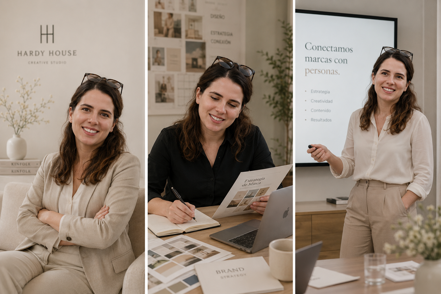 Antonia Alarcón trabajando en estrategia de marca